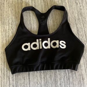 Adidas Climalite Sports Bra in Black and White